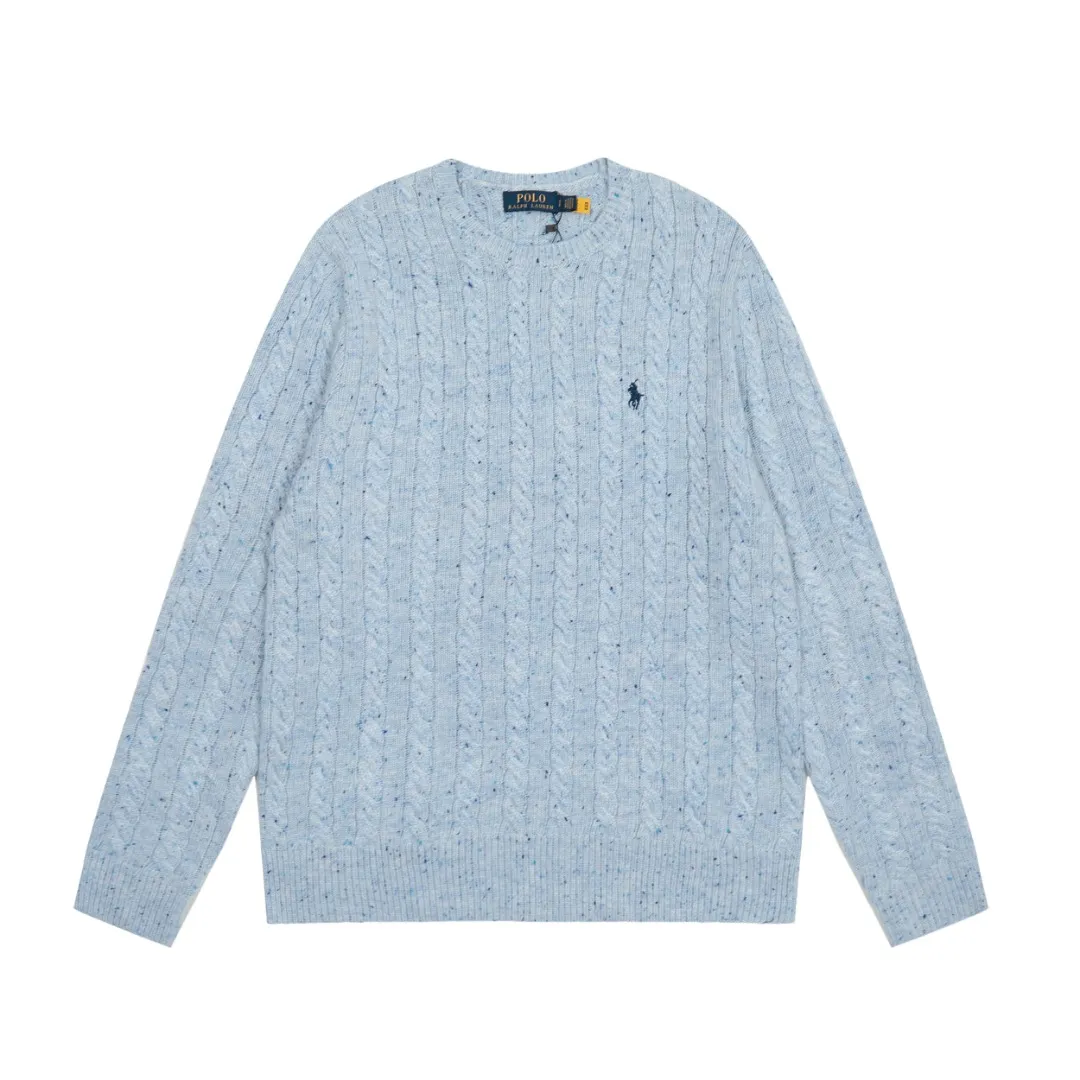 P220 Top quality" Style number: DS028# [Ralph Lauren wool blended pony embroidered logo twist knitted sweater] ✅Ralph Lauren gradient multi-color dot versatile couple's knitted round neck pullover sweater ✅15% merino cotton wool 85% wool blend Customized laser buttons Clean and clear texture ✅ZP quality 1:1 version Scan the code to enter the GF website Counter quality ✅Detailed quality The only one in Guangzhou Imported quality wool, focusing on high-end, cost-effective, good quality needless to say. ✅The version is restored to the original order. The maximum size can be worn up to 180 pounds. Loose, comfortable and stress-free. ✅The upper body is simple and easy to match. A must-have for ootd. Good-looking clothes are never picky. A must-have in couples' wardrobes. Size: S-L. Color: Navy blue, light blue, off-white, gray, Christmas red.